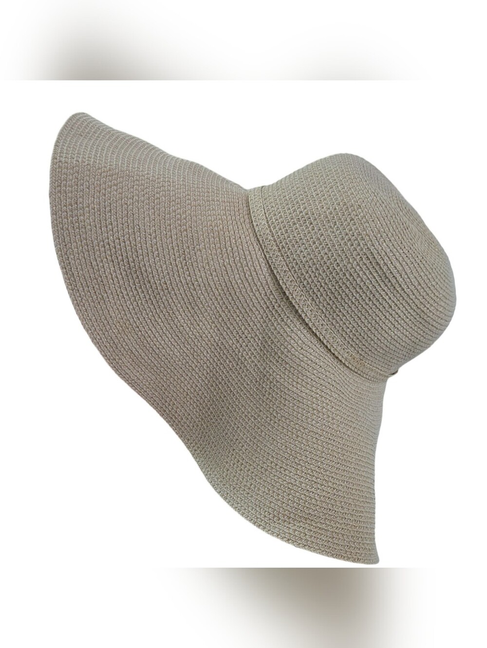 Apt. 9 Women's Wide Brim Straw Hat - Natural Beige Travel Packable Foldable - Picture 4 of 8